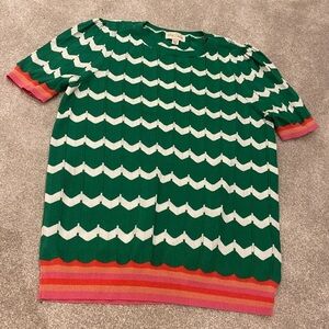 Zara Green and Pink Chevron Sweater